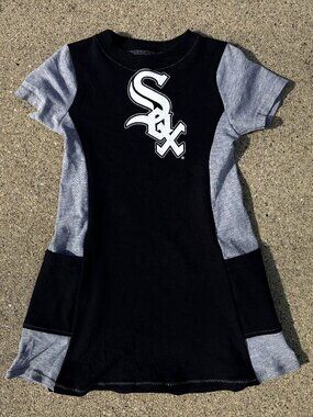 Chicago White Sox MLB Baseball Handmade reworked toddler 3t tunic t shirt dress